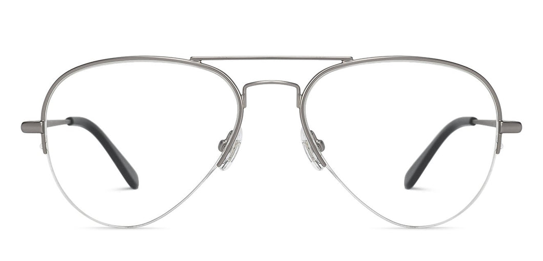 Gold Aviator Half Rim Unisex Eyeglasses by John Jacobs Computer Glasses-141737