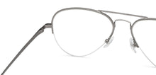 Load image into Gallery viewer, Gold Aviator Half Rim Unisex Eyeglasses by John Jacobs Computer Glasses-141737