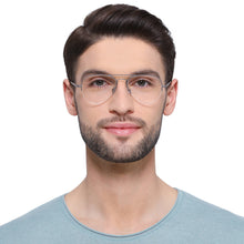 Load image into Gallery viewer, Gold Aviator Half Rim Unisex Eyeglasses by John Jacobs Computer Glasses-141737