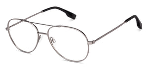 Gunmetal Aviator Full Rim Unisex Eyeglasses by John Jacobs Computer Glasses-141736