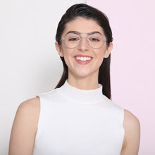 Load image into Gallery viewer, Gunmetal Aviator Full Rim Unisex Eyeglasses by John Jacobs Computer Glasses-141736