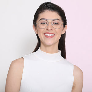 Gunmetal Aviator Full Rim Unisex Eyeglasses by John Jacobs Computer Glasses-141736