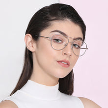 Load image into Gallery viewer, Gunmetal Aviator Full Rim Unisex Eyeglasses by John Jacobs Computer Glasses-141736