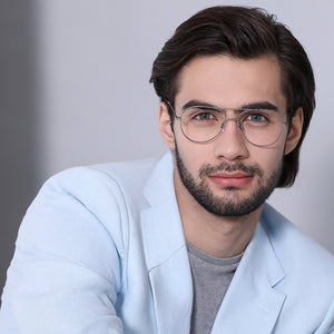 Gunmetal Aviator Full Rim Unisex Eyeglasses by John Jacobs Computer Glasses-141736