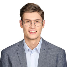Load image into Gallery viewer, Gunmetal Aviator Full Rim Unisex Eyeglasses by John Jacobs Computer Glasses-141736