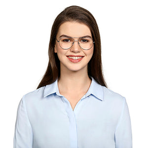 Gunmetal Aviator Full Rim Unisex Eyeglasses by John Jacobs Computer Glasses-141736