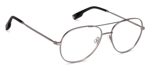 Gunmetal Aviator Full Rim Unisex Eyeglasses by John Jacobs Computer Glasses-141736