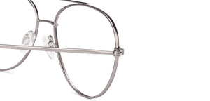Gunmetal Aviator Full Rim Unisex Eyeglasses by John Jacobs Computer Glasses-141736