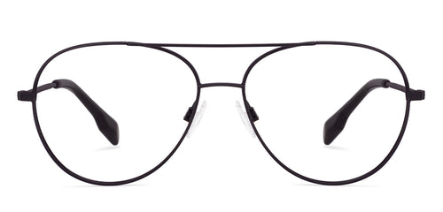 Black Aviator Full Rim Unisex Eyeglasses by John Jacobs Computer Glasses-141734