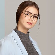 Load image into Gallery viewer, Black Aviator Full Rim Unisex Eyeglasses by John Jacobs Computer Glasses-141734