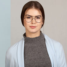 Load image into Gallery viewer, Black Aviator Full Rim Narrow Unisex Eyeglasses by John Jacobs-130060