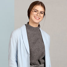 Load image into Gallery viewer, Black Aviator Full Rim Unisex Eyeglasses by John Jacobs Computer Glasses-141734