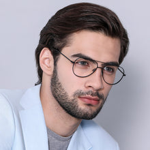 Load image into Gallery viewer, Black Aviator Full Rim Unisex Eyeglasses by John Jacobs Computer Glasses-141734