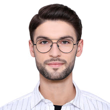 Load image into Gallery viewer, Black Aviator Full Rim Narrow Unisex Eyeglasses by John Jacobs-130060