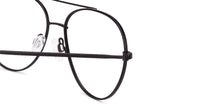 Load image into Gallery viewer, Black Aviator Full Rim Unisex Eyeglasses by John Jacobs Computer Glasses-141734