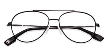 Load image into Gallery viewer, Black Aviator Full Rim Narrow Unisex Eyeglasses by John Jacobs-130060