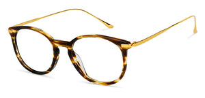 Brown Round Full Rim Unisex Eyeglasses by John Jacobs Computer Glasses-142173