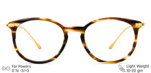 Load image into Gallery viewer, Brown Round Full Rim Unisex Eyeglasses by John Jacobs Computer Glasses-142173