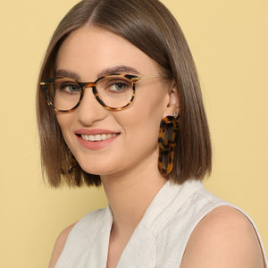 Brown Round Full Rim Unisex Eyeglasses by John Jacobs Computer Glasses-142173