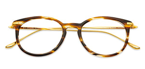 Brown Round Full Rim Unisex Eyeglasses by John Jacobs Computer Glasses-142173