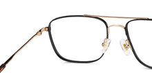 Load image into Gallery viewer, Gold Rectangle Full Rim Unisex Eyeglasses by John Jacobs-147710