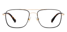 Load image into Gallery viewer, Gold Rectangle Full Rim Unisex Eyeglasses by John Jacobs-147710