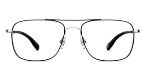 Black Rectangle Full Rim Unisex Eyeglasses by John Jacobs-148771
