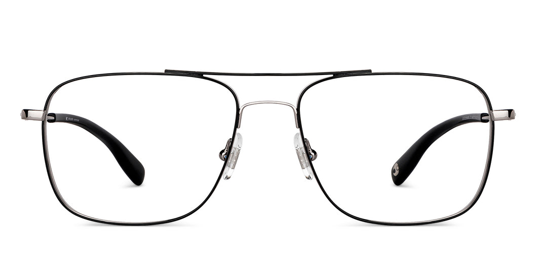 Black Rectangle Full Rim Unisex Eyeglasses by John Jacobs-148771