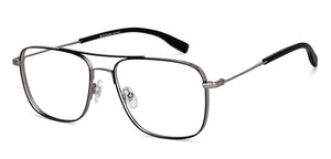 Black Rectangle Full Rim Unisex Eyeglasses by John Jacobs-148771