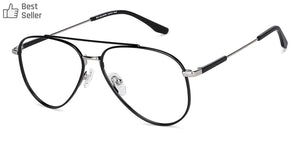 Black Aviator Full Rim Unisex Eyeglasses by John Jacobs Computer Glasses-141709