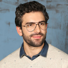 Load image into Gallery viewer, Black Aviator Full Rim Unisex Eyeglasses by John Jacobs Computer Glasses-141709