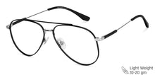 Load image into Gallery viewer, Black Aviator Full Rim Unisex Eyeglasses by John Jacobs-147713