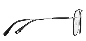 Black Aviator Full Rim Unisex Eyeglasses by John Jacobs-147713