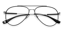 Load image into Gallery viewer, Black Aviator Full Rim Unisex Eyeglasses by John Jacobs-147713