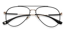 Load image into Gallery viewer, Black Aviator Full Rim Unisex Eyeglasses by John Jacobs-147714