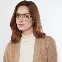 Load image into Gallery viewer, Black Aviator Full Rim Unisex Eyeglasses by John Jacobs Online-148773