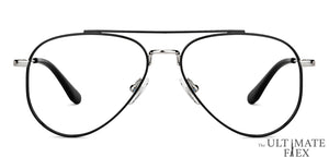 Black Aviator Full Rim Unisex Eyeglasses by John Jacobs Online-148773