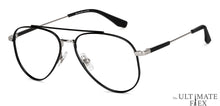 Load image into Gallery viewer, Black Aviator Full Rim Unisex Eyeglasses by John Jacobs Online-148773