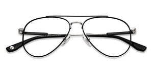 Black Aviator Full Rim Unisex Eyeglasses by John Jacobs Online-148773
