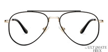 Load image into Gallery viewer, Black Aviator Full Rim Unisex Eyeglasses by John Jacobs-148774