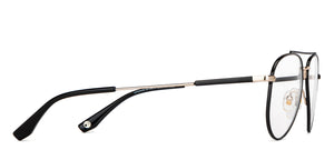 Black Aviator Full Rim Unisex Eyeglasses by John Jacobs-148774
