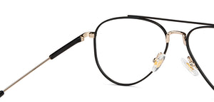 Black Aviator Full Rim Unisex Eyeglasses by John Jacobs-148774