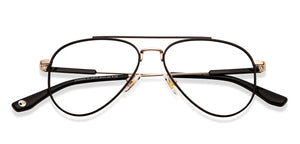 Black Aviator Full Rim Unisex Eyeglasses by John Jacobs-148774