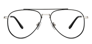 Black Aviator Full Rim Unisex Eyeglasses by John Jacobs-201393