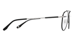 Black Aviator Full Rim Unisex Eyeglasses by John Jacobs-201393