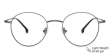 Load image into Gallery viewer, Gunmetal Round Full Rim Unisex Eyeglasses by John Jacobs-137362