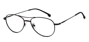 Black Aviator Full Rim Unisex Eyeglasses by John Jacobs-147689