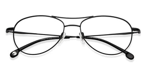 Black Aviator Full Rim Unisex Eyeglasses by John Jacobs-147689