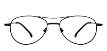 Load image into Gallery viewer, Black Aviator Full Rim Unisex Eyeglasses by John Jacobs-147689