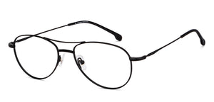 Black Aviator Full Rim Unisex Eyeglasses by John Jacobs-147689